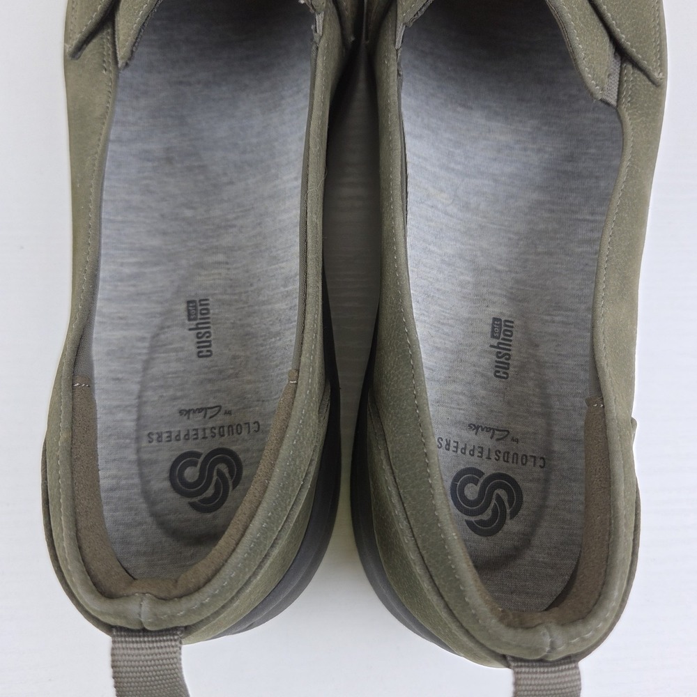 Clarks Cloud Steppers Sillian 2.0 Hope Green Comfort Penny Loafers Wmns Sz 11 W - Picture 8 of 14